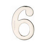 M Marcus Heritage Brass Numeral 6 - 51mm Self Adhesive